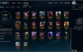 conta lol ouro com 15 skins