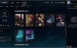 conta lol ouro com 15 skins