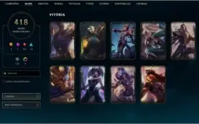 Conta League of Legends + Riven Camp 2012 + 417 skins .