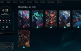 Conta League of Legends + Riven Camp 2012 + 417 skins .