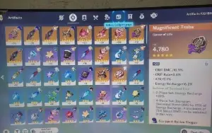 conta nível 53 no genshin ! (7 5*)