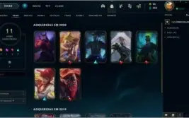 Conta De LOL Lv 47 Ouro 2 MMR PLATINA COM MUITA SKINS