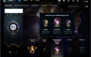 Conta ouro 1 com 17 skins e 71 champs