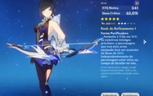 Conta Genshin AR-55 Xiao com Jade
