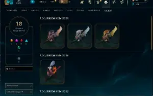 Conta Lol FA  92 Champs 64 Skin + Vitoriosa 18 Cromas Lvl271