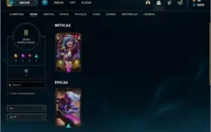 Conta prata 3 com 25 champs e 8 skins + 2 Espolios