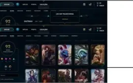 Conta Completa Level 54 - 92 Skins Elo Atual: Gold IV.