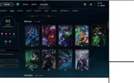 Conta Completa Level 54 - 92 Skins Elo Atual: Gold IV.
