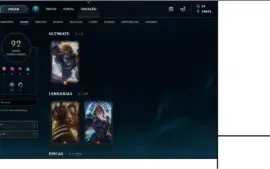 Conta Completa Level 54 - 92 Skins Elo Atual: Gold IV.