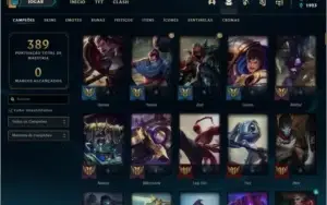 CONTA DE LOL NV 165,B1,59 SKINS,7 CROMAS MUITOS CHAMPS!!