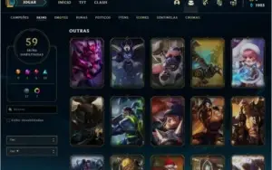 CONTA DE LOL NV 165,B1,59 SKINS,7 CROMAS MUITOS CHAMPS!!