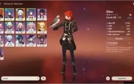 Conta com Diluc e Qiqi + 4* aleatório