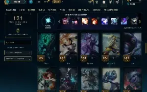 Unranked com 60 Champs e 18 Skins