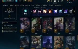 Unranked com 60 Champs e 18 Skins