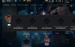 Unranked com 60 Champs e 18 Skins