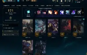 Unranked com 60 Champs e 18 Skins