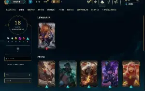 Unranked com 60 Champs e 18 Skins