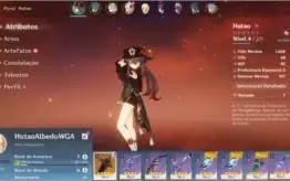 Conta Genshin Impact AR 7 com Hutao + Albedo +Túmulo do Lobo