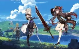 Conta Genshin Impact AR 7 com Hutao + Albedo +Túmulo do Lobo