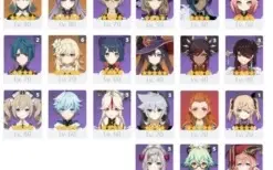 AR 55 Xiao, Raiden Shogun c1, Klee, Mona, Diluc, Jean