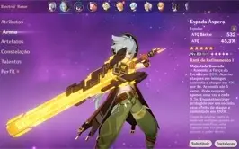 AR42-Ayaka + Espada Aspera + Espinha Celestial + Banner Arma