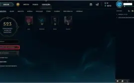 Conta LOL Gold IV com 350 Skins