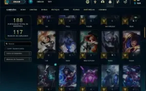 Conta Unranked com 85 Champs e 59 Skins