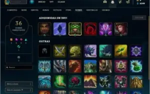 Conta ouro 4 com 3 skins e 21 champs