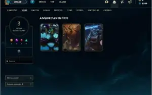 Conta ouro 4 com 3 skins e 21 champs