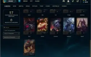 Conta Unranked com 26 Champs e 15 Skins