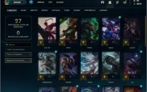 Conta Unranked com 26 Champs e 15 Skins