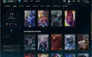 Conta Unranked com 26 Champs e 15 Skins