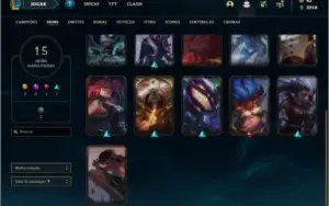 Conta Unranked com 26 Champs e 15 Skins