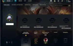 Conta Unranked com 26 Champs e 15 Skins