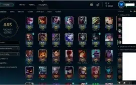 Conta de LOL PLAT 4, 59 skins, 128 champs, 48k essencia