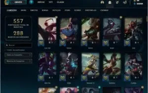 CONTA LOL ANTIGA! 160 SKIN E 10 CHROMAS!!