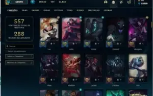 CONTA LOL ANTIGA! 160 SKIN E 10 CHROMAS!!