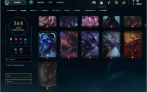 Conta platina 4 com 155 champs e 264 skins (8 Prestigios)