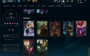 Unranked com 60 Champs e 41 Skins