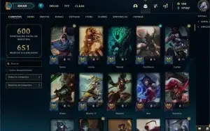Conta Lv 358 com 315 skins e 111 Cromas - League of Legends