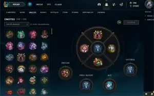 Conta Lv 358 com 315 skins e 111 Cromas - League of Legends