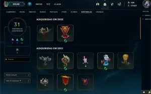 Conta Lv 358 com 315 skins e 111 Cromas - League of Legends