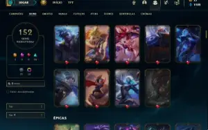 Conta ferro 2 com 130 Champs e 152 Skins + 500k de Vayne