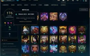 Conta de um único dono! com várias skins raras e LEVEL 100+