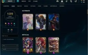 Conta de um único dono! com várias skins raras e LEVEL 100+