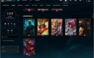 Conta de um único dono! com várias skins raras e LEVEL 100+