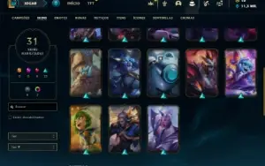 Unranked com 65 Champs e 31 Skins