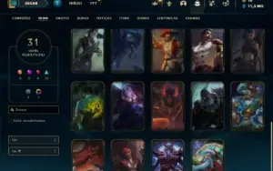 Unranked com 65 Champs e 31 Skins