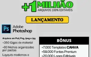Pack +1 Milhão DESIG | Redes Socias | Photoshop | Canva |