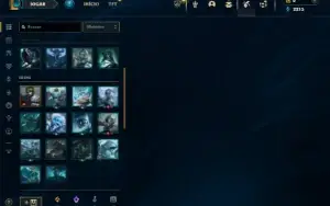 Mestre com 30 Champs e 5 Skins + 18 Espolios